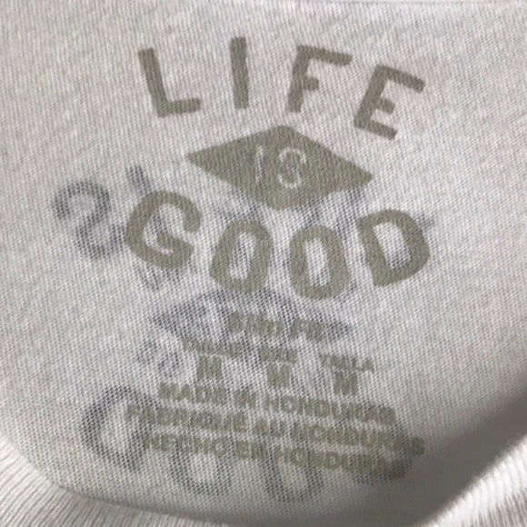 Life is good T-shirt with saying & graphics Sz M - Picture 6 of 8
